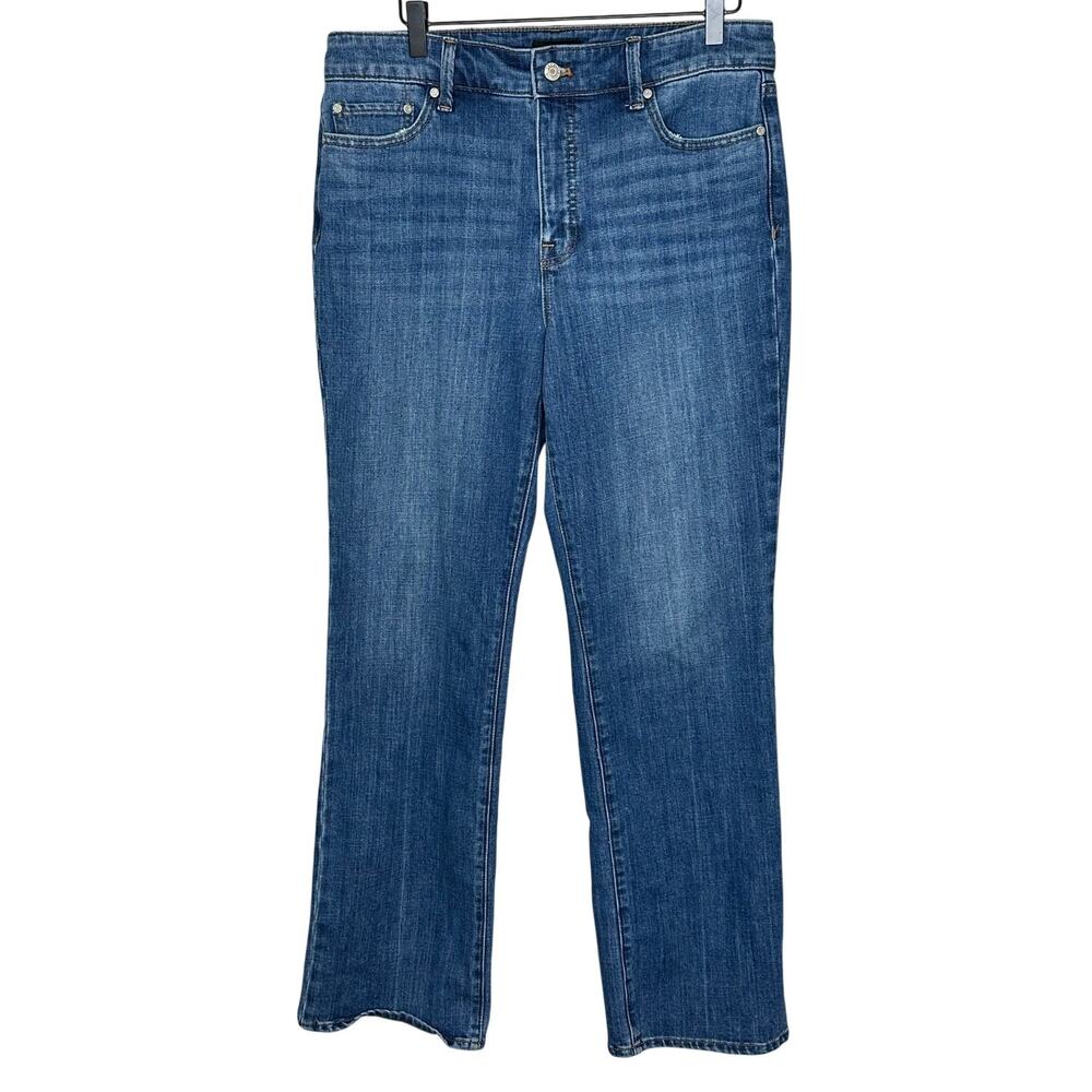 Talbots Heritage Fit Barely Boot Blue Denim Jeans Women's Size 10 EUC Stretch